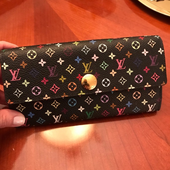 💯AUTH LOUIS VUITTON SARAH WALLET MULTICOLOR - Picture 3 of 8